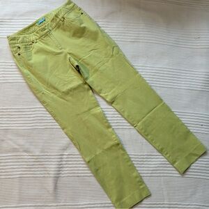 J. McLaughlin Light Green Yellow Ankle Jeans
